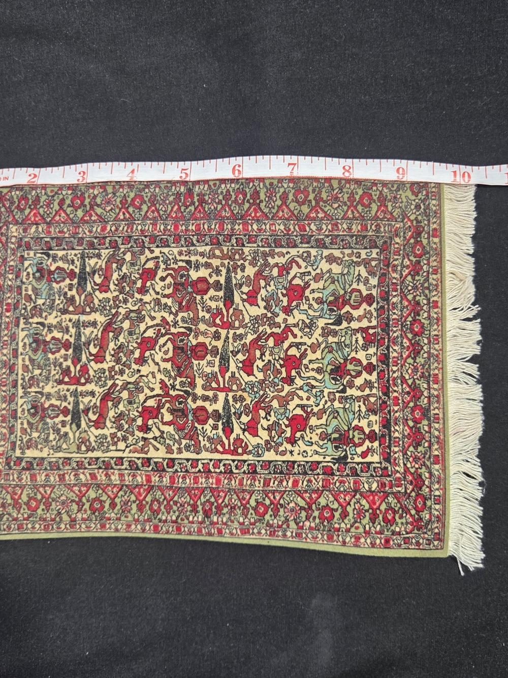 • Vintage JADE FARS PICTORIAL MouseRug Oriental Persian Carpet Mouse Pad FiberLo